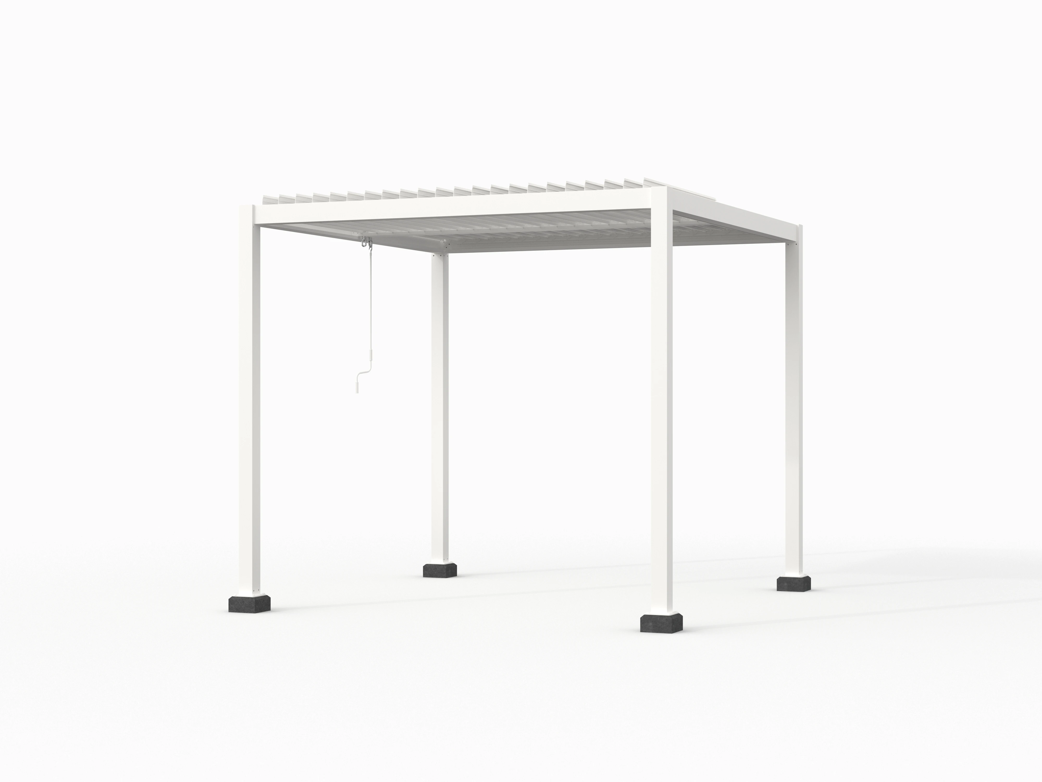 Aluminium Pergola met Lamellen Wit 300 x 300 cm - Afbeelding 1